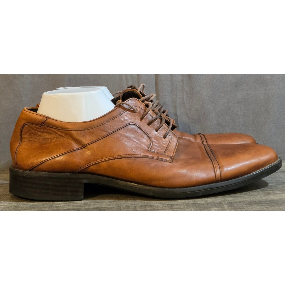 Johnston & Murphy Cap Toe Dress Shoes Mens Size 12 Wide Brown